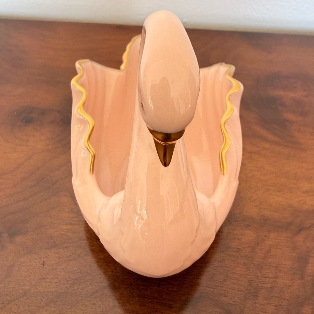 Vintage Lenox Swan Dish Set Blush Pink Gold Trim Trinket Dish Made in USA 🦢 - Picture 4 of 7